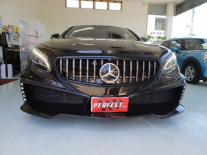 ベンツS550　4マチッククーペ　AMGライン　VITTワイドボディフルエアロ